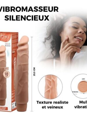Vibromasseur Réaliste JACK - 25,5 Cm
