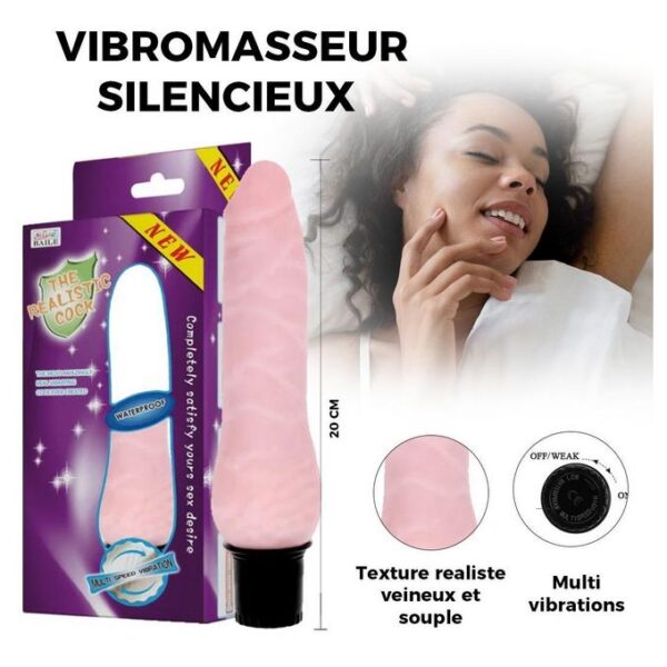Vibromasseur Waterproof Réalistic COCK 20 Cm