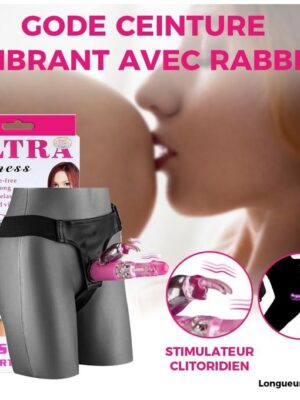 158 gode ceinture vibrant rabbit rotative stimulation
