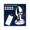 1cx Plug Anal Vibrant En Métal Avec Télécommande à Chargement Magnétique