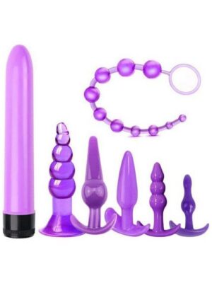 Plug anal en silicone 7 pièces