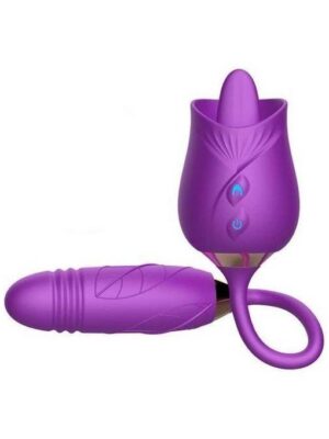 Stimulateur Langue et Oeuf Vibrant Va et Vient