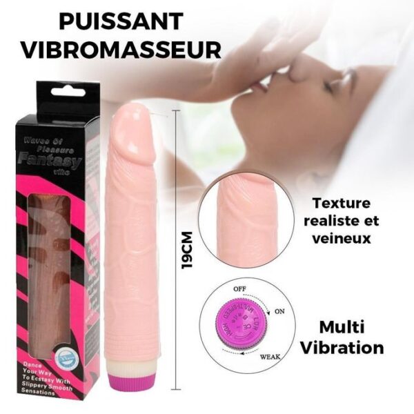 Godet vibrant Pleasure Fantasy 19 X 4 Cm