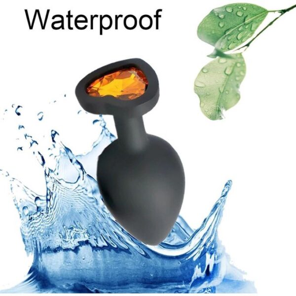 Plug stimulation anal Silicone avec Pierre Precieuse taille (L M S)