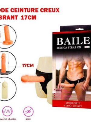 GODE CEINTURE CREUX VIBRANT - 17 CM