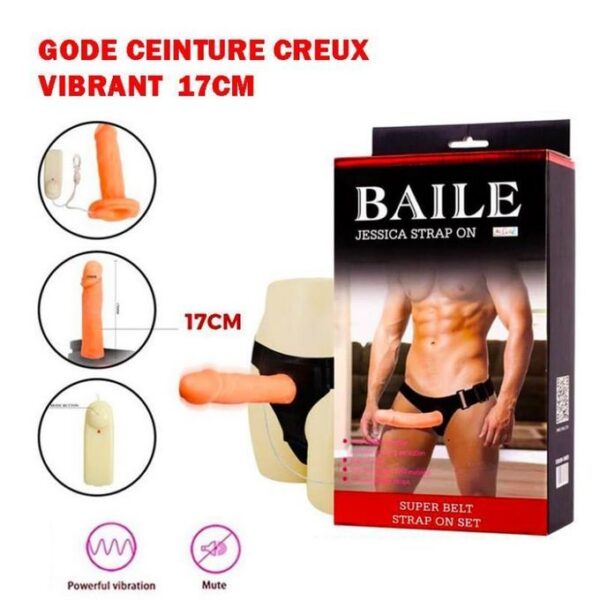 GODE CEINTURE CREUX VIBRANT - 17 CM