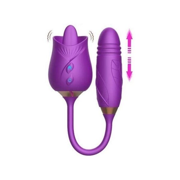 4 Stimulateur Langue et Oeuf Vibrant Va et Vient