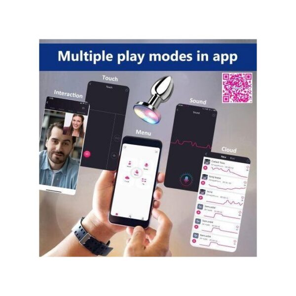 6c Plug Anal Vibrant En Métal Avec Télécommande à Chargement Magnétique