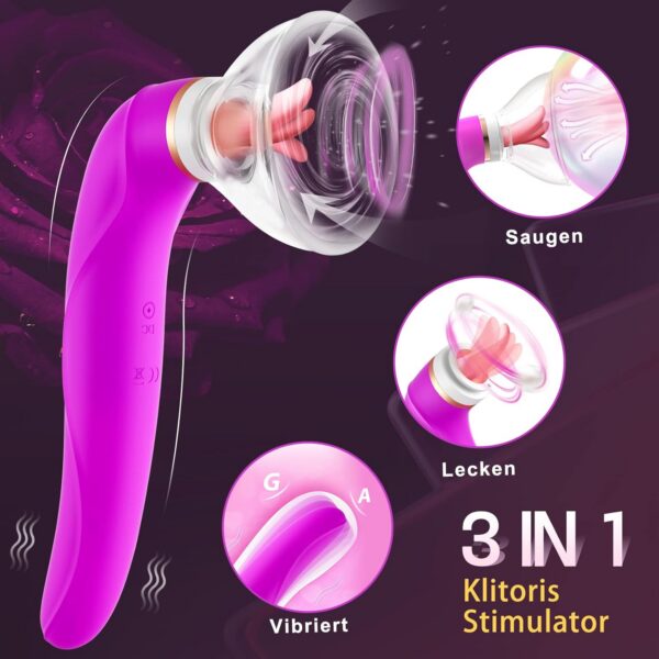71-1Z7noFcL._AC_SL1500_ Vibromasseur 3 en 1 Vibrant Léchant Aspirant Succion