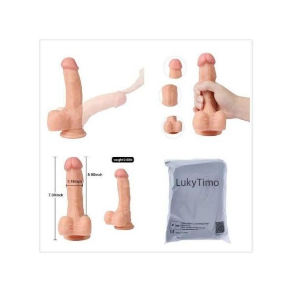 Gode Realiste ventouse 18,5 cm