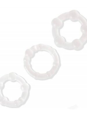Lot de 3 cockrings Power Plus transparents