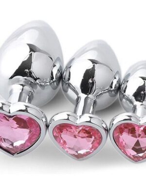 Lot de 3 Plug anal metal  Taille ( L M S )