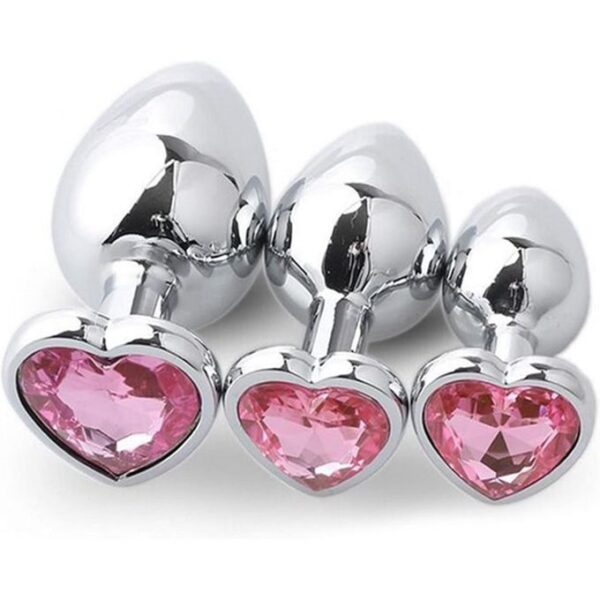 Lot de 3 Plug anal metal  Taille ( L M S )