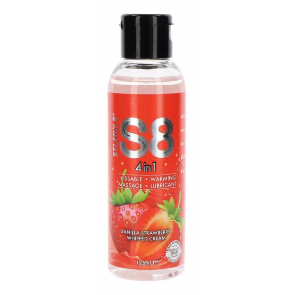 lubrifiant-comestible-fraise-vanille-4in1-s8-125ml Lubrifiant Comestible Fraise-Vanille 4in1 S8 125mL