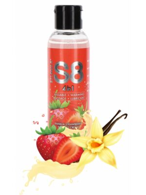 Lubrifiant Comestible Fraise-Vanille 4in1 S8 125mL