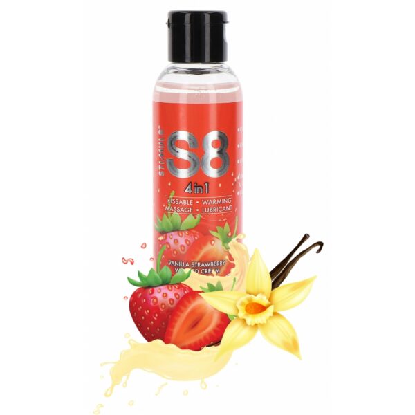 lubrifiant-comestible-fraise-vanille-4in1-s8-125mlVF Lubrifiant Comestible Fraise-Vanille 4in1 S8 125mL