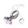 xwx Plug Anal Vibrant En Métal Avec Télécommande à Chargement Magnétique