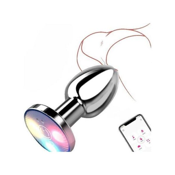 xwx Plug Anal Vibrant En Métal Avec Télécommande à Chargement Magnétique