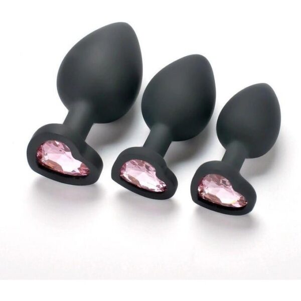 Plug stimulation anal Silicone avec Pierre Precieuse taille (L M S)